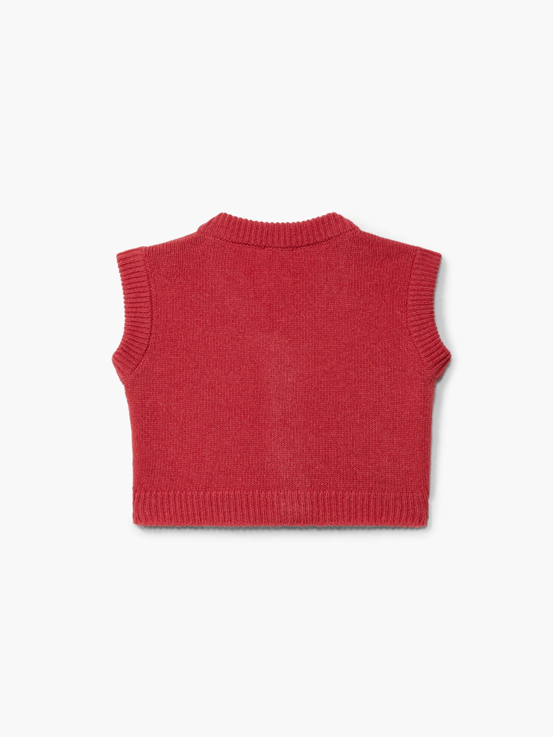 Knitted wool vest