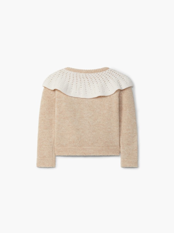 Knitted wool cardigan