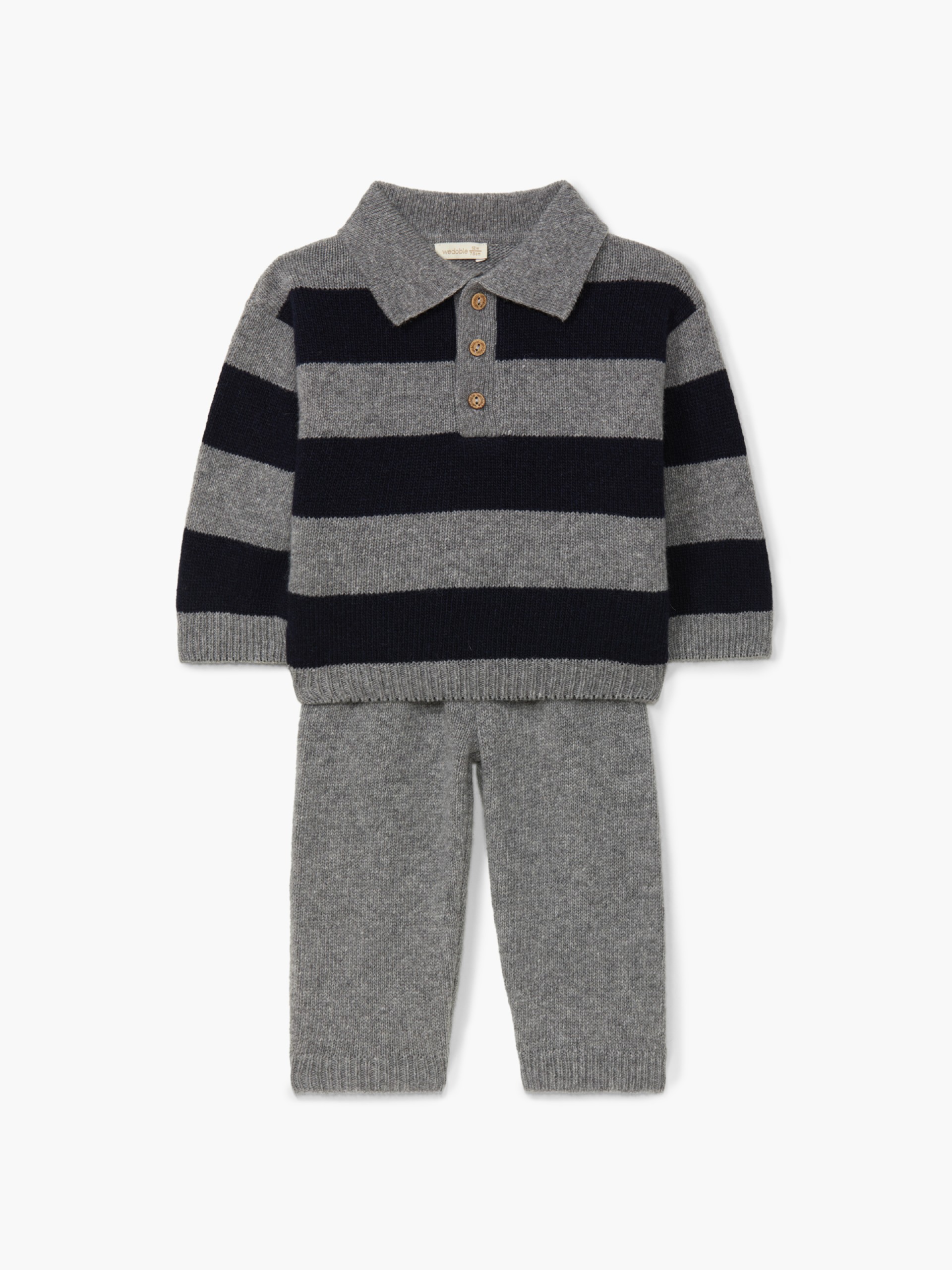 Knitted wool trousers