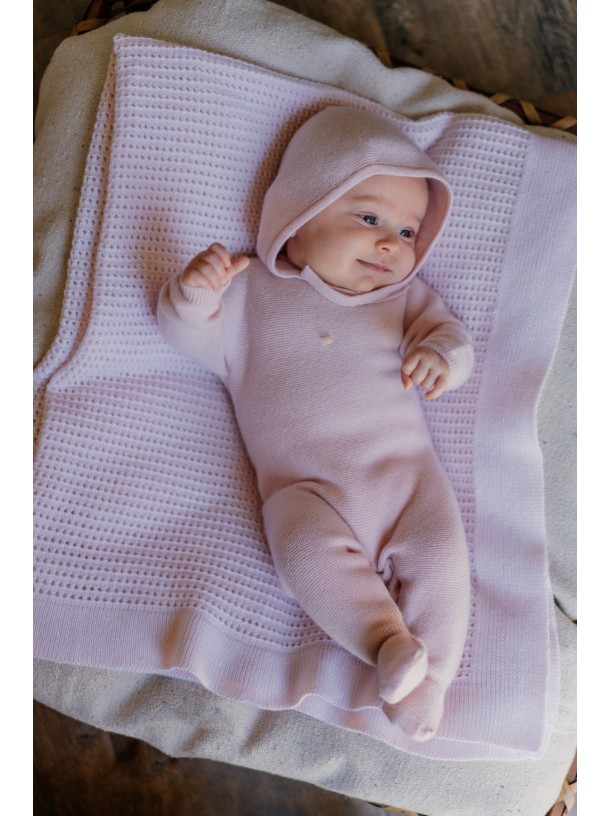 Knitted cashmere babygrow Knitted cashmere babygrow