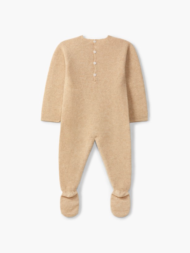 Knitted cashmere babygrow