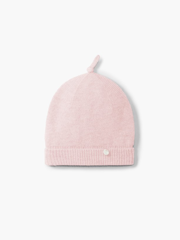 Knitted cashmere beanie