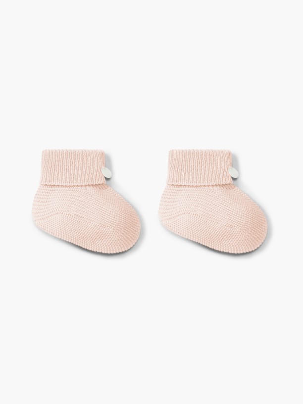 Knitted wool booties
