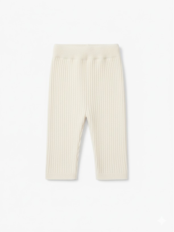Knitted wool trousers
