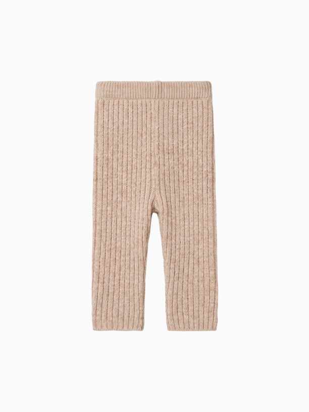 Knitted wool trousers