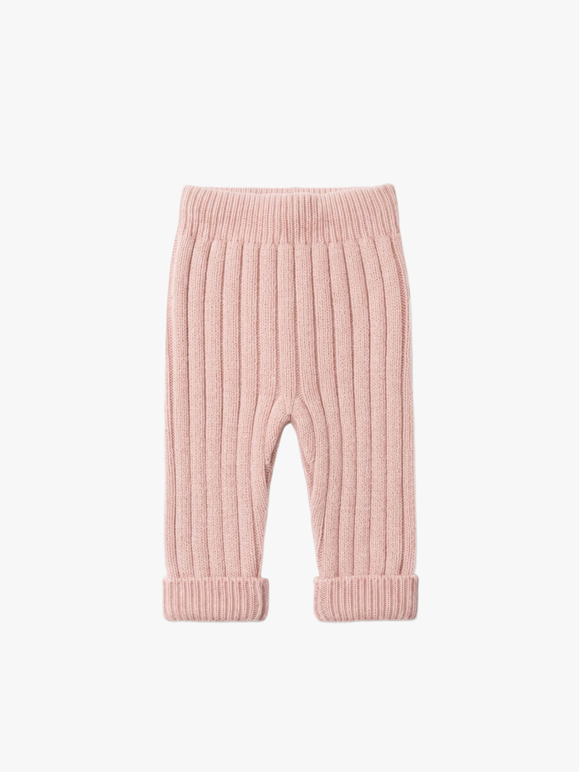 Knitted wool trousers